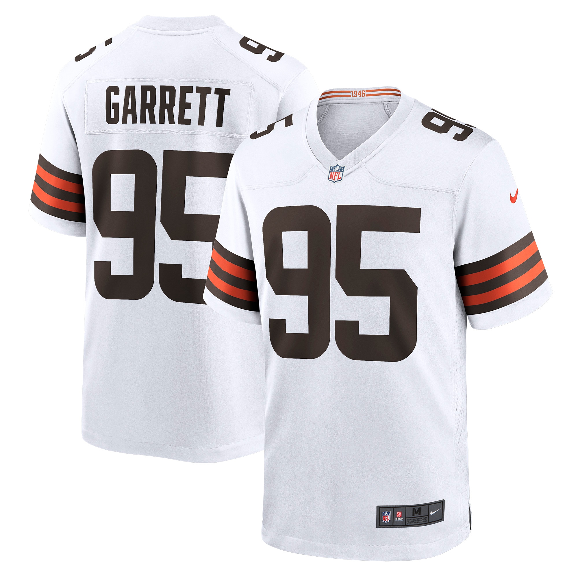 Cleveland Browns Myles Garrett White Away Game NFL Jersey Men's