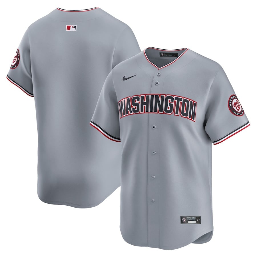 Washington Nationals Road Limited Gray MLB Jersey Men's