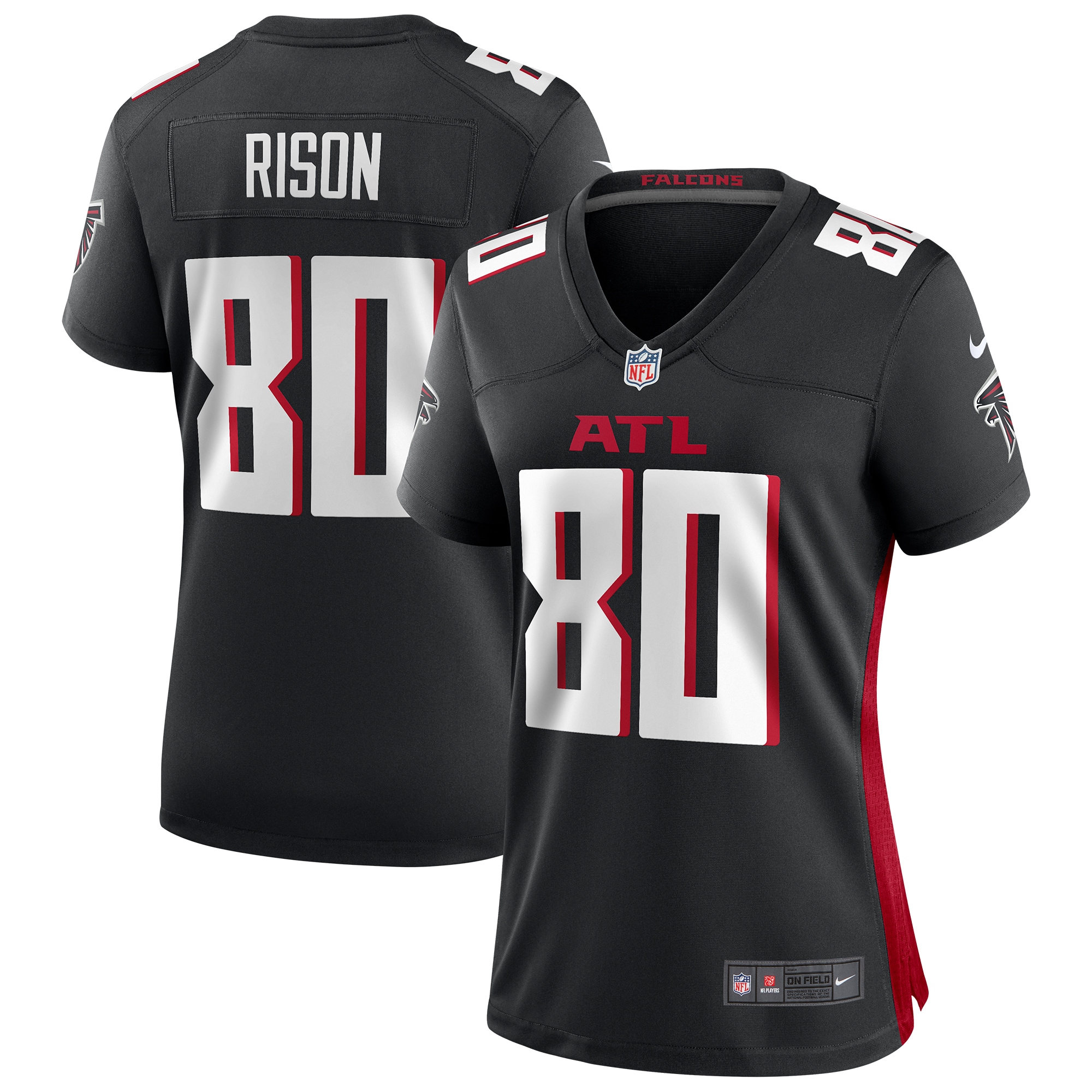 Atlanta Falcons Andre Rison Black Game Retired Player NFL Jersey Women's