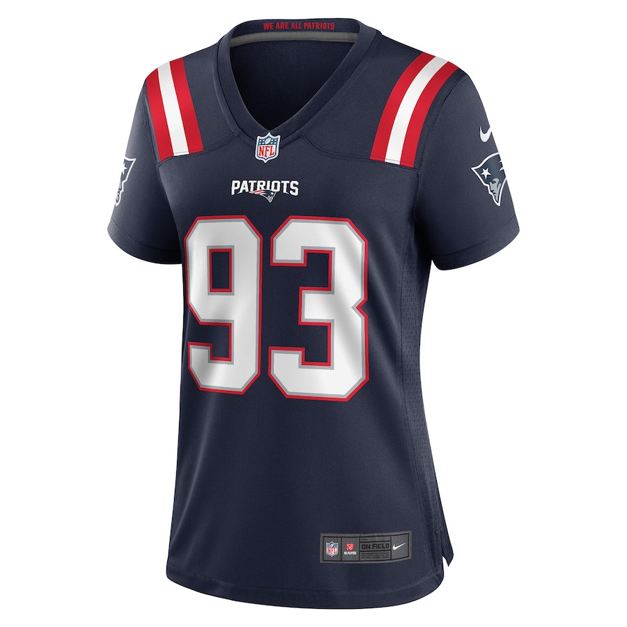 Richard Seymour ?93 New England Patriots Retired Game Navy NFL Jersey Women's
