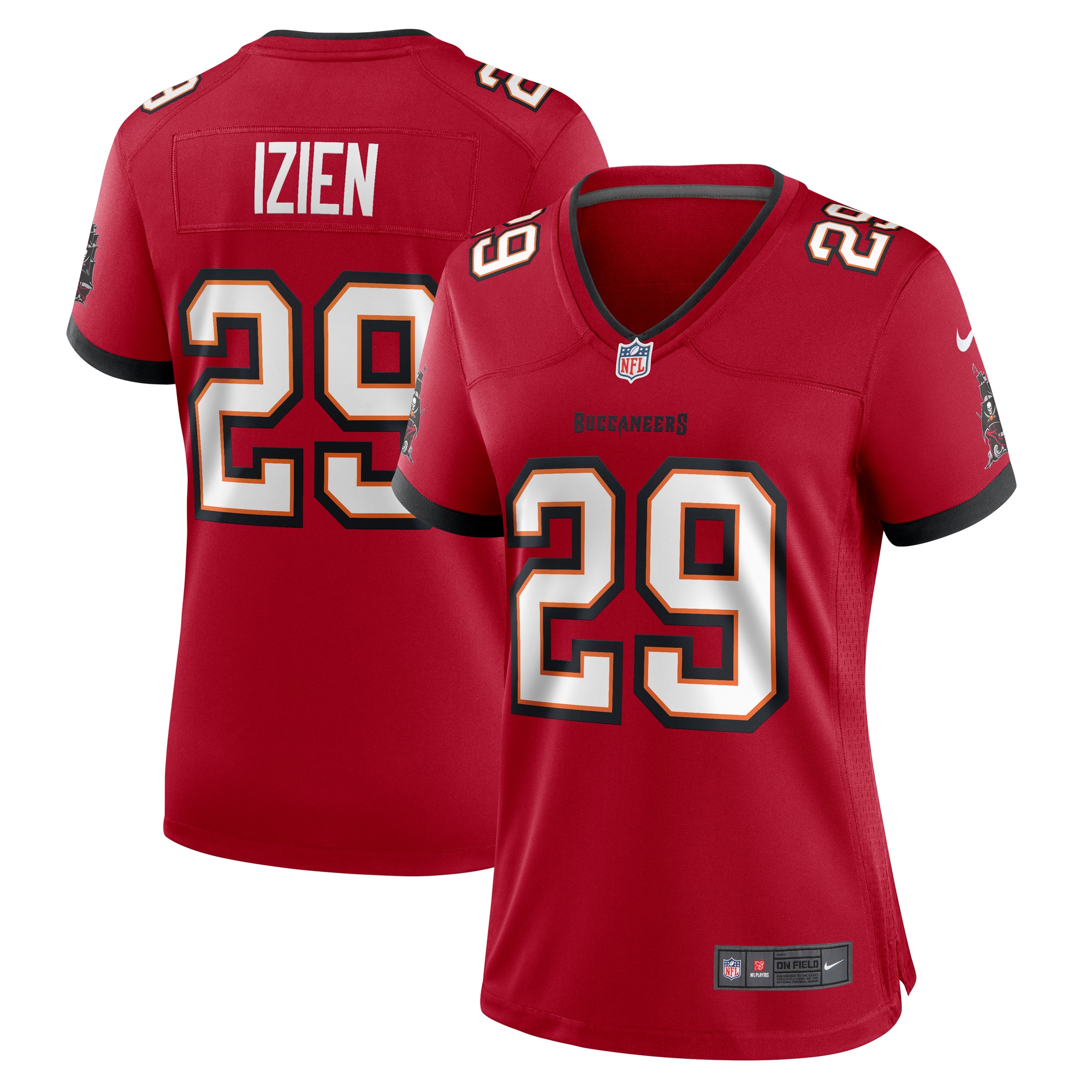 Tampa Bay Buccaneers Christian Izien Red Game NFL Jersey Women's