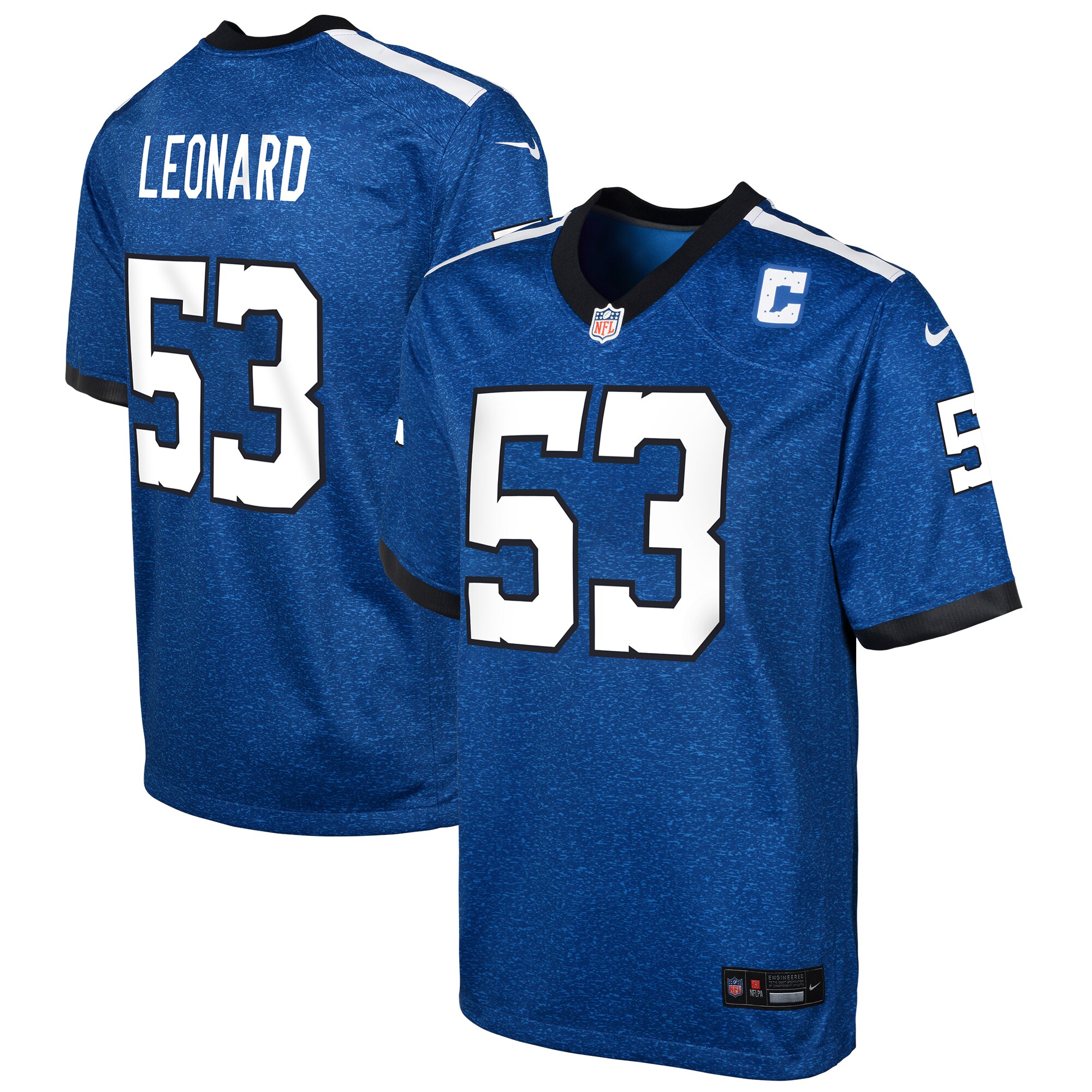 Indianapolis Colts Shaquille Leonard Blue Game NFL Jersey Youth