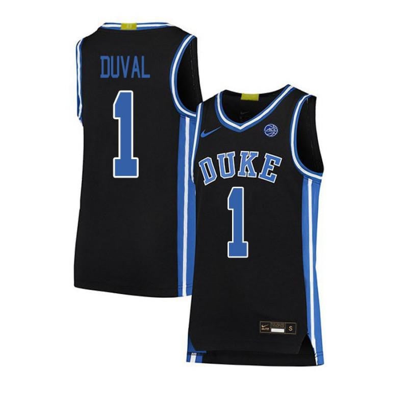 1 Trevon Duval Black Elite Duke Blue Devils NCAA Jersey Men's