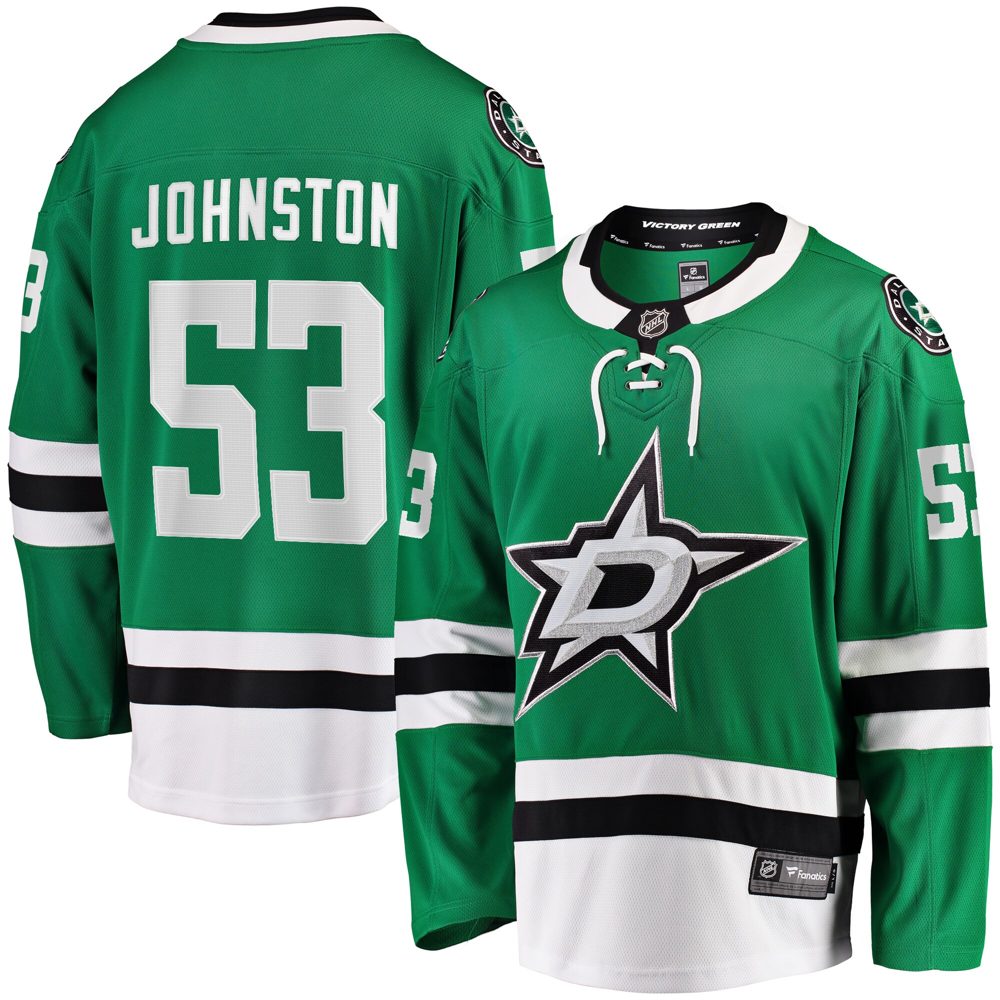 Dallas Stars Wyatt Johnston Kelly Green Home Breakaway Player NHL Jersey Men's