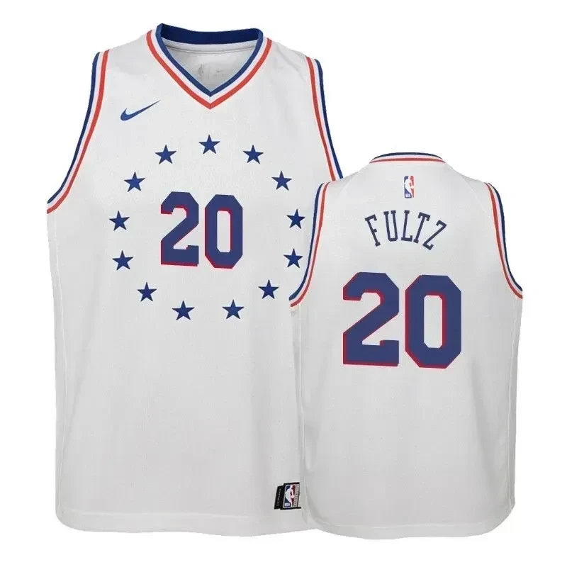 76ers Markelle Fultz 20 2018-19 Earne White NBA Jersey Youth