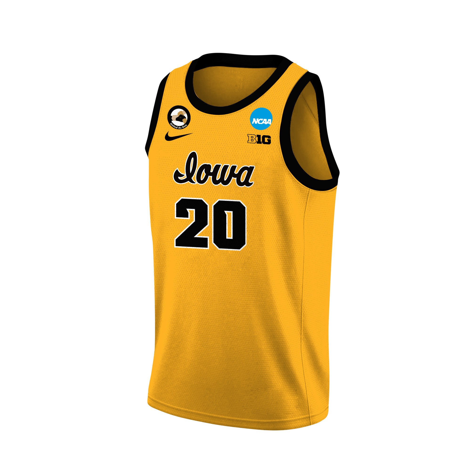 Kate Martin 20 Iowa Hawkeyes 2024 Yellow Unisex NCAA Jersey Unisex