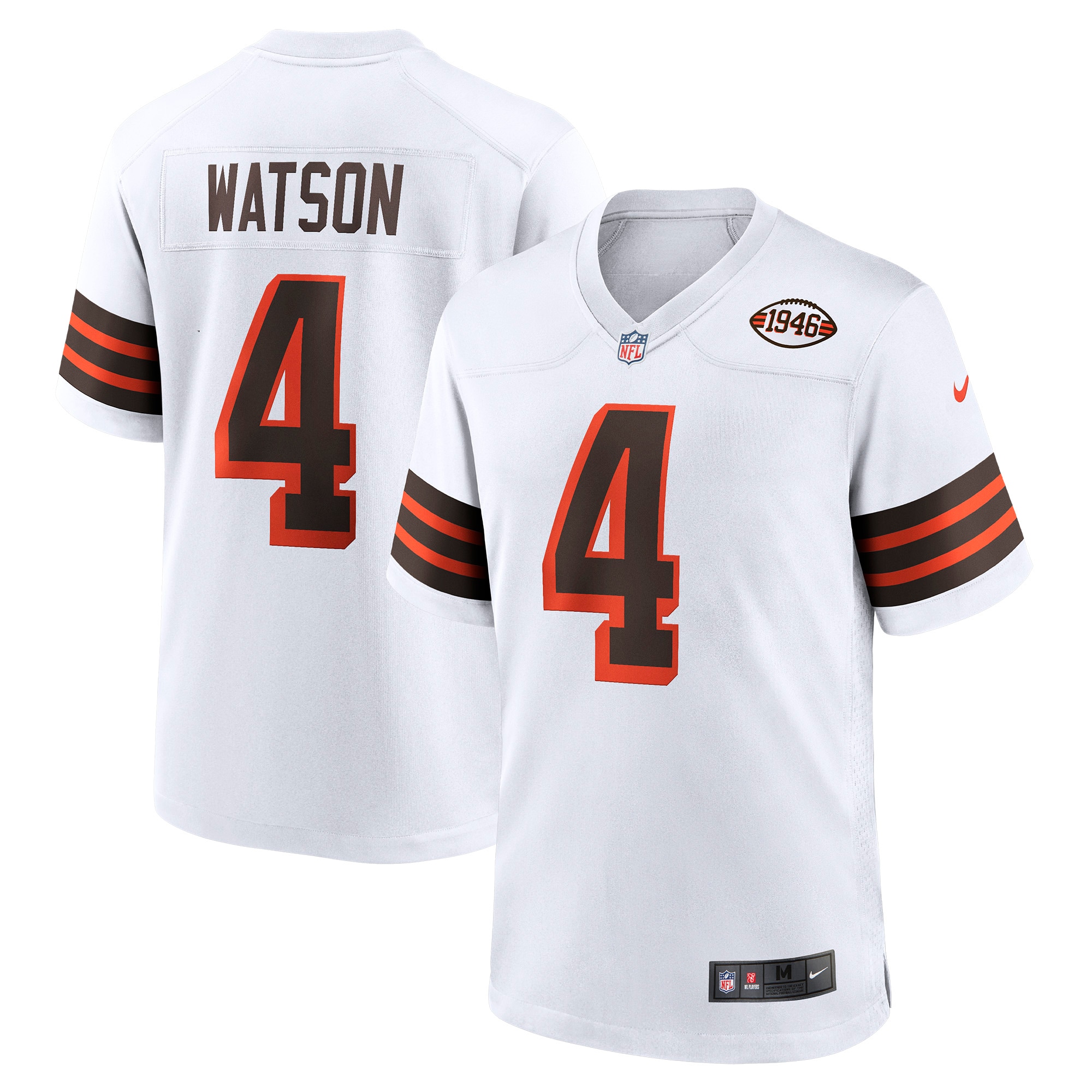 Cleveland Browns Deshaun Watson White Alternate Game NFL Jersey Men's