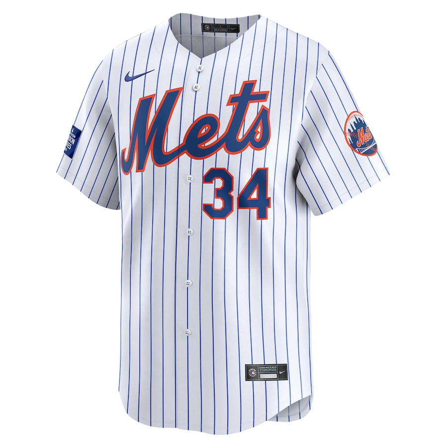 Kodai Senga 34 New York Mets 2024 World Tour London Series Home Limited Player White MLB Jersey Men's