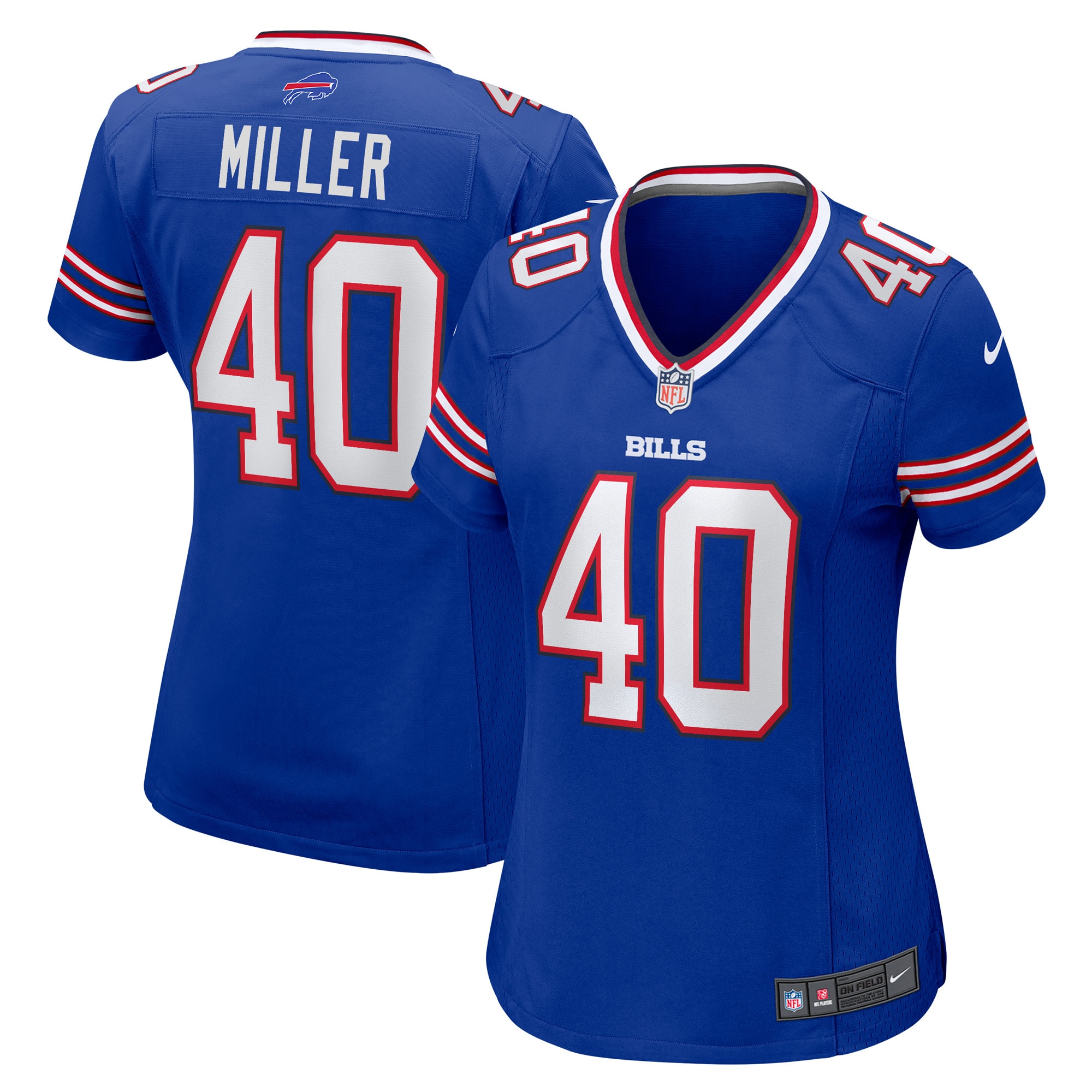 Buffalo Bills Von Miller Royal Game NFL Jersey Women's