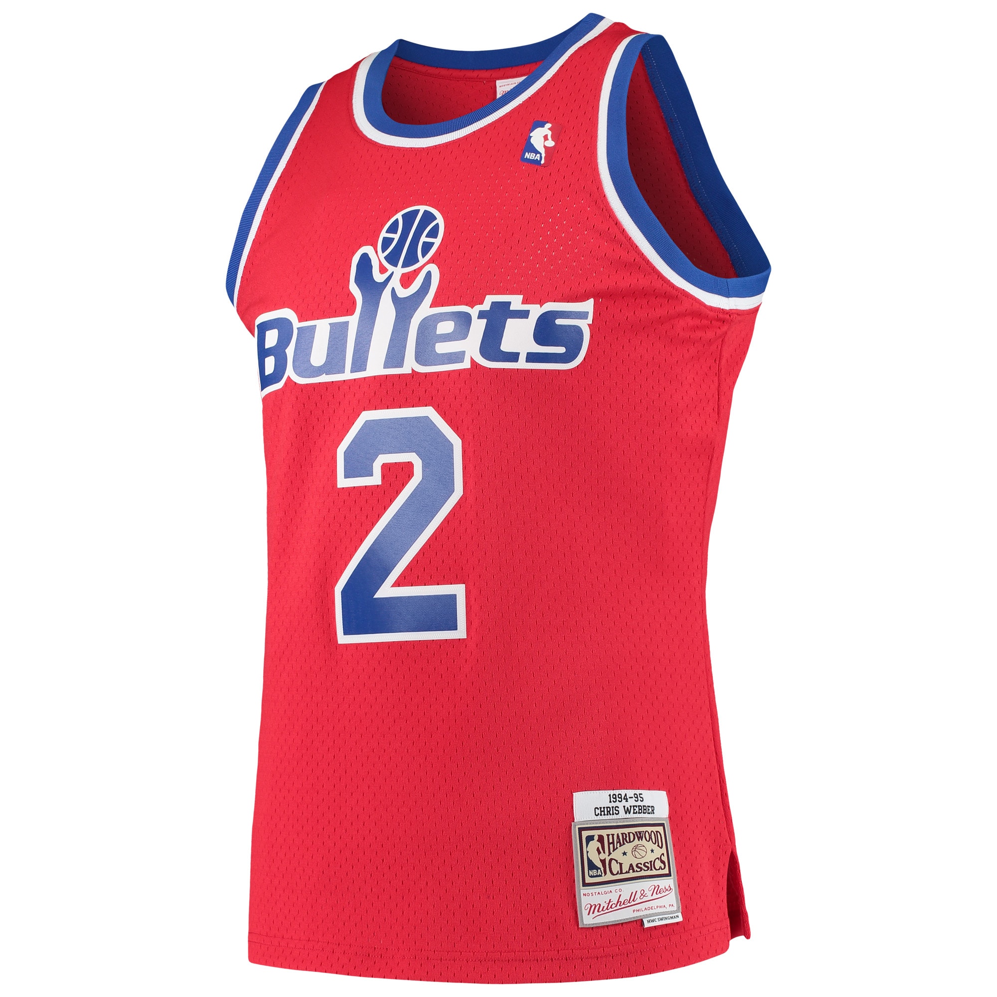 Mitchell Ness Chris Webber Red Washington Bullets Hardwood Classics 1994-95 Swingman NBA Jersey Men's