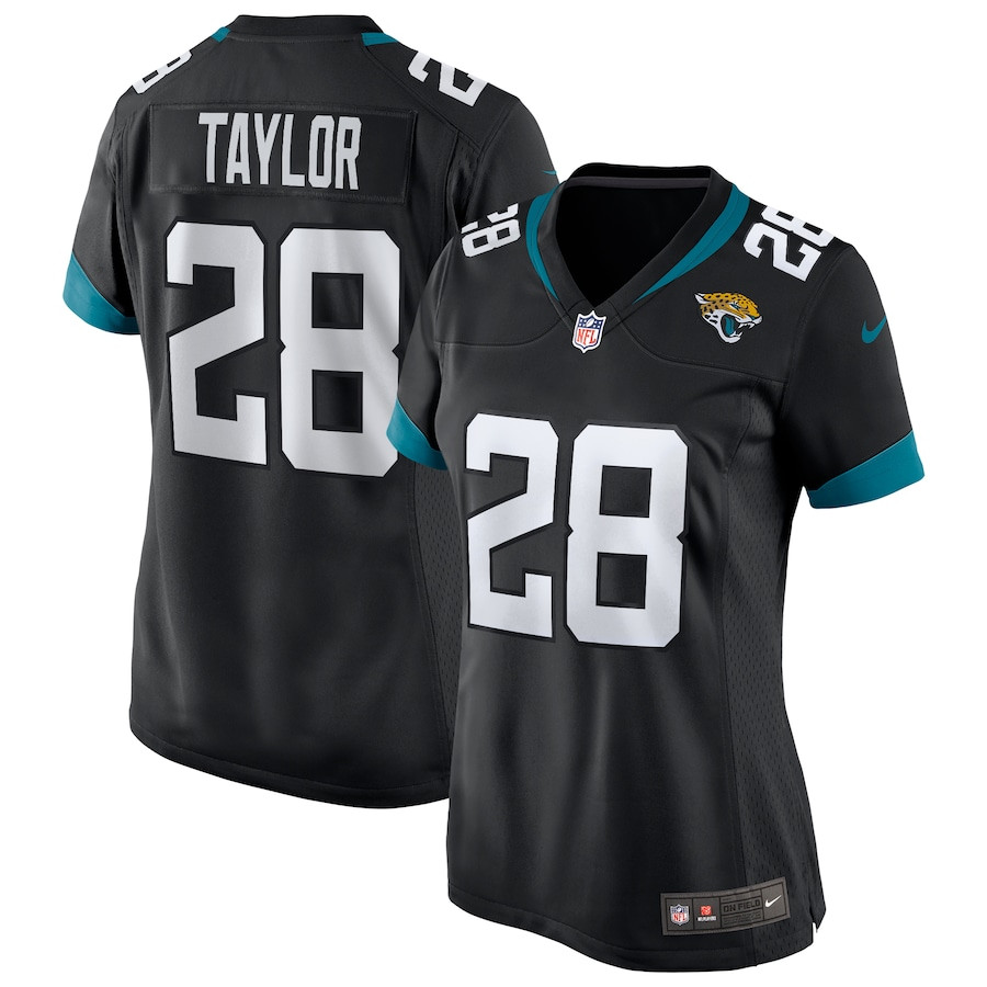 Fred Taylor 28 Jacksonville Jaguars Game Retired Black NFL Jersey Women's