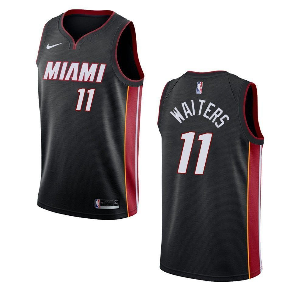 Miami Heat 11 Dion Waiters Icon Swingman Black NBA Jersey Men's