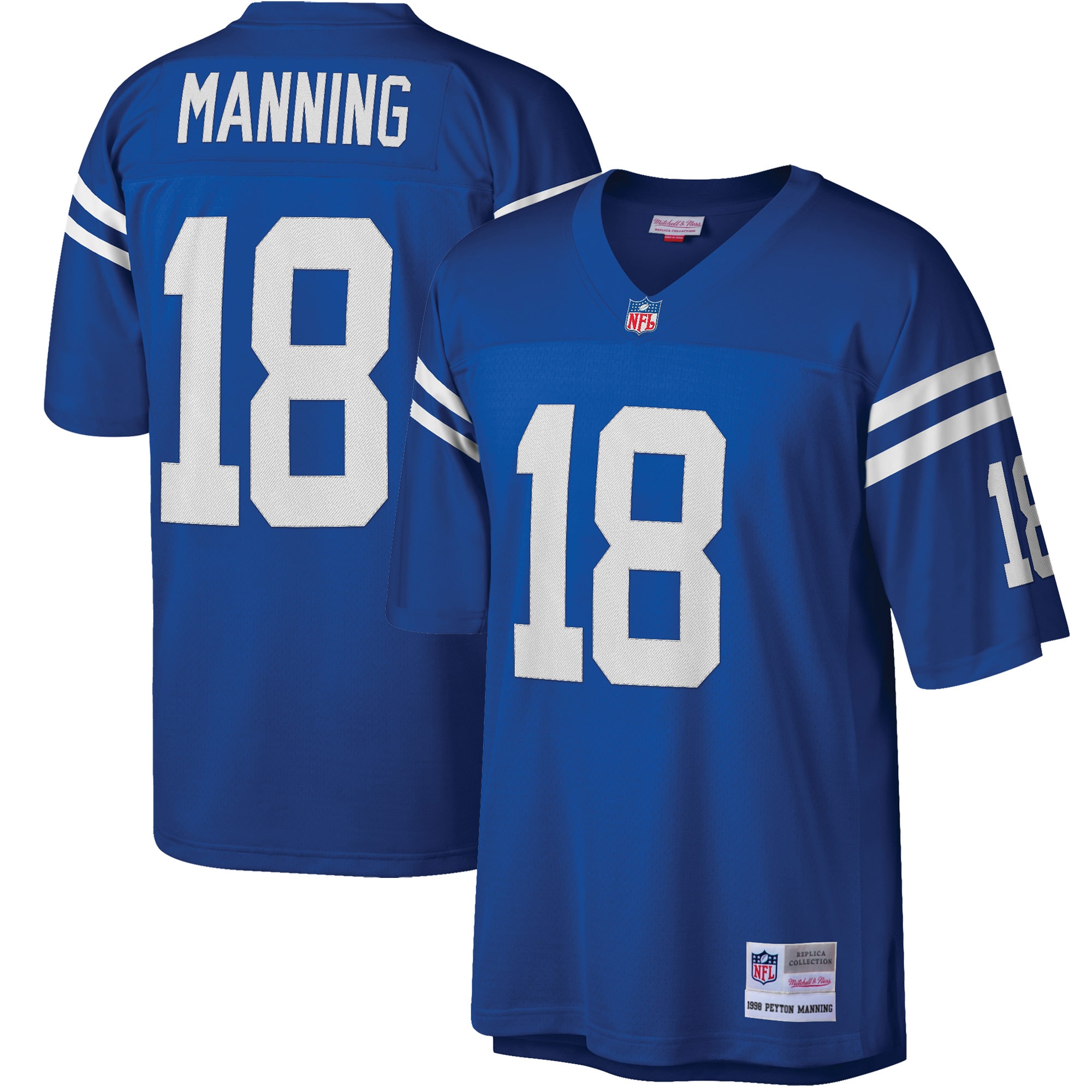 Indianapolis Colts Peyton Manning Mitchell Ness Royal Big Tall 1998 Retired Player NFL Jersey Men's