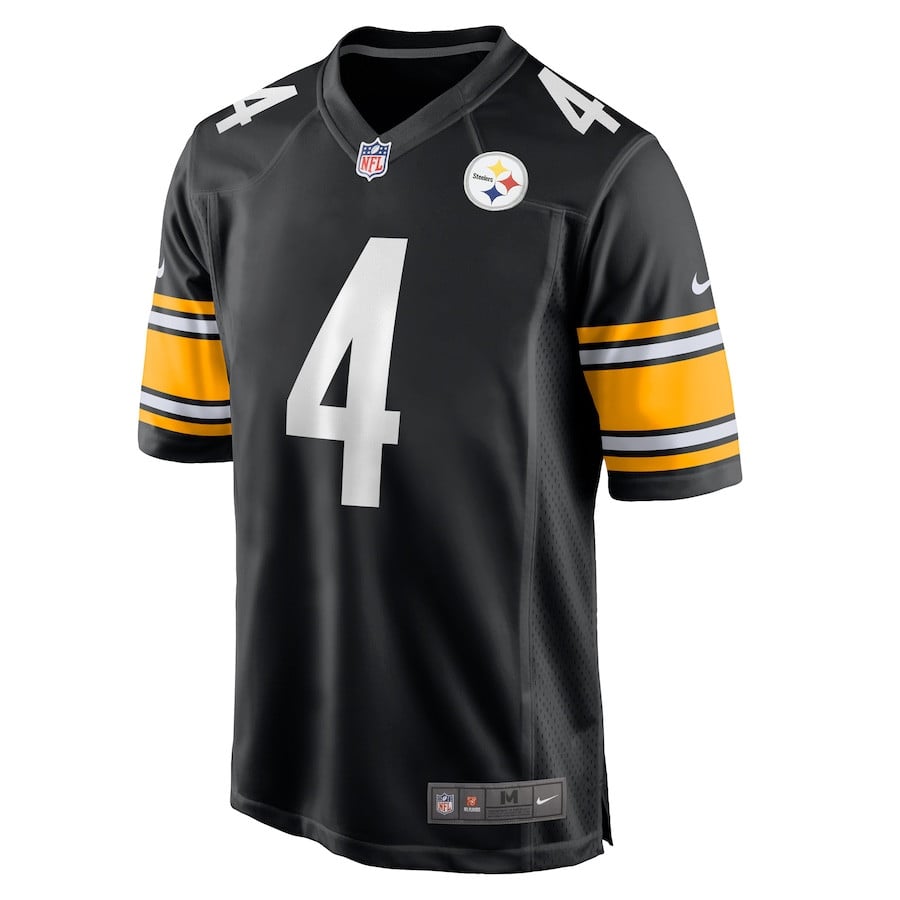 Kyle Allen 4 Pittsburgh Steelers Game Black NFL Jersey Men's