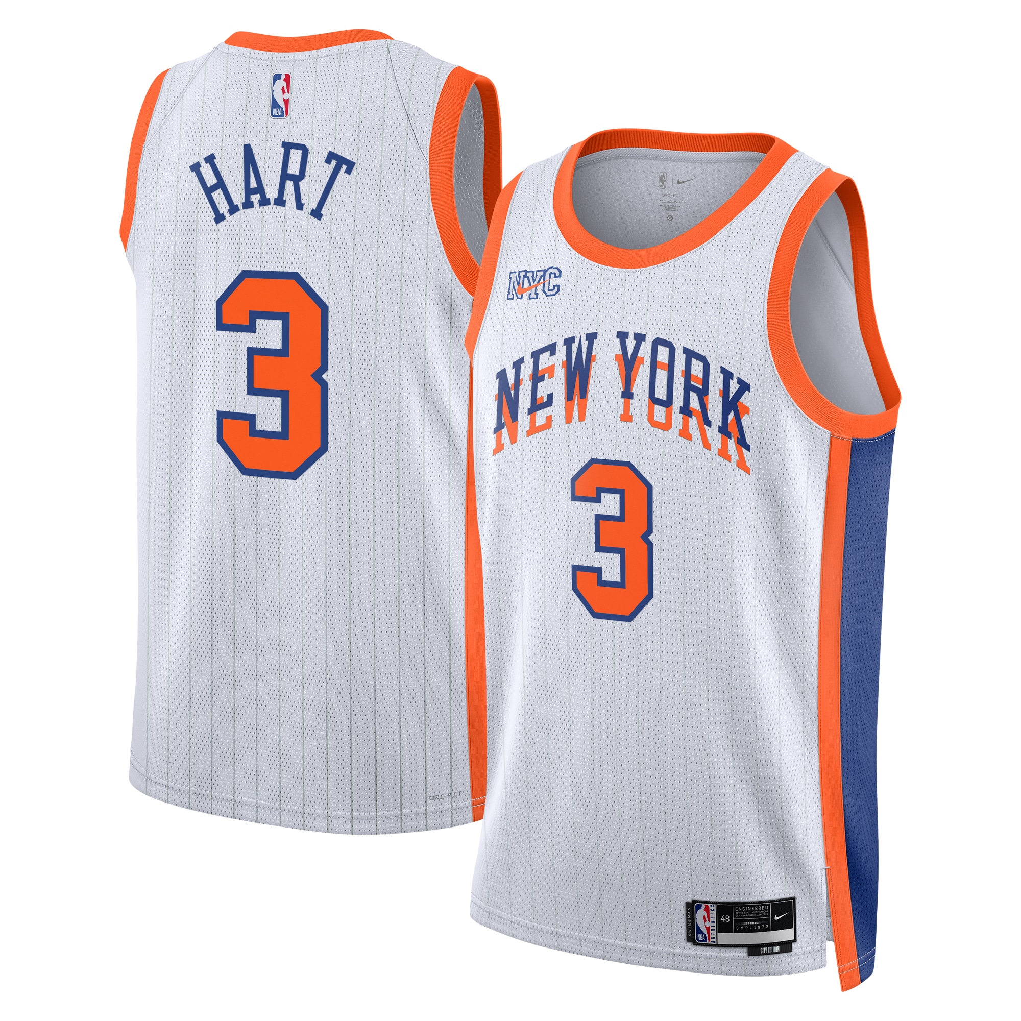 New York Knicks City Edition Swingman 202 White Josh Har Unisex NBA Jersey Unisex