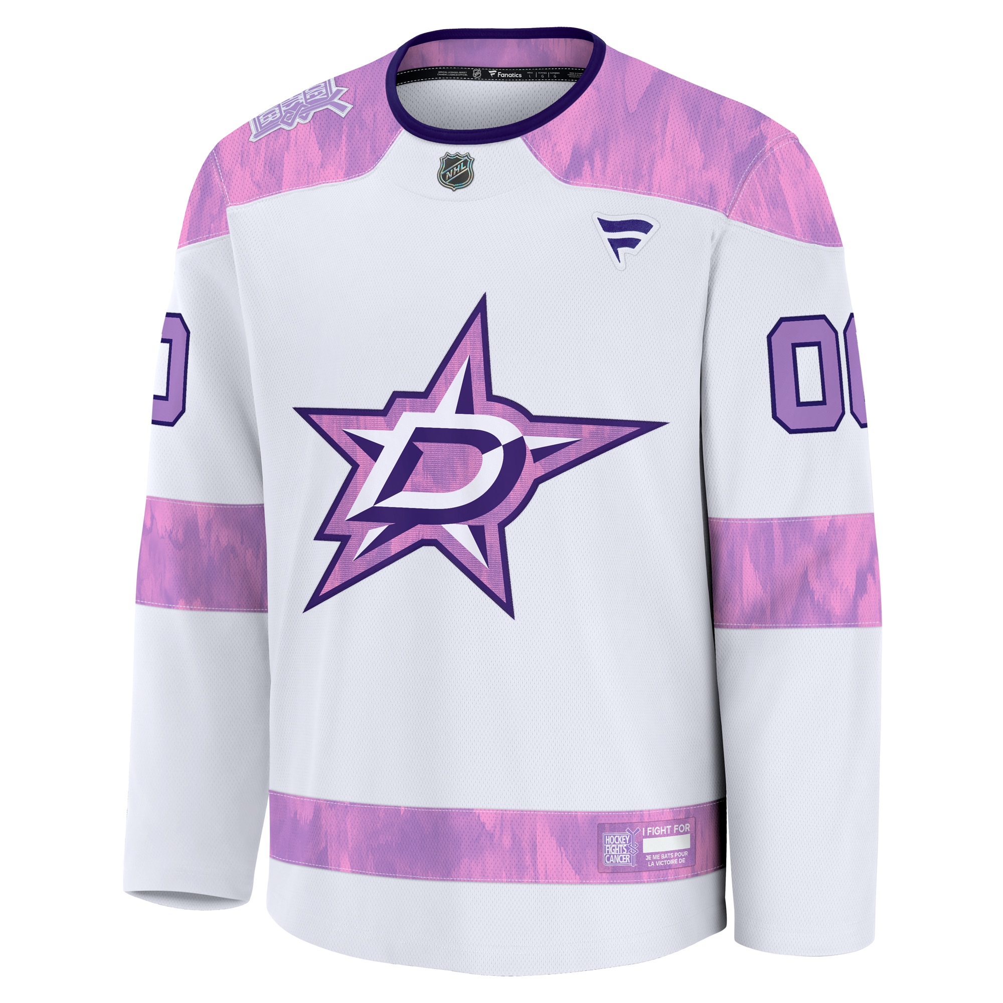 Dallas Stars White 2024 Fights Cancer Custom Practice NHL Jersey Men's