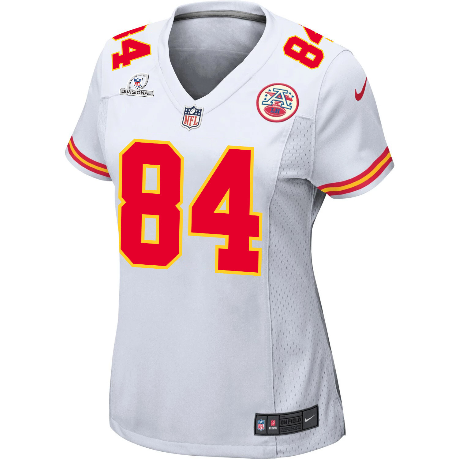Justin Watson 84 Kansas City Chiefs Super Bowl LVIII Patch Game White NFL Jersey Women's