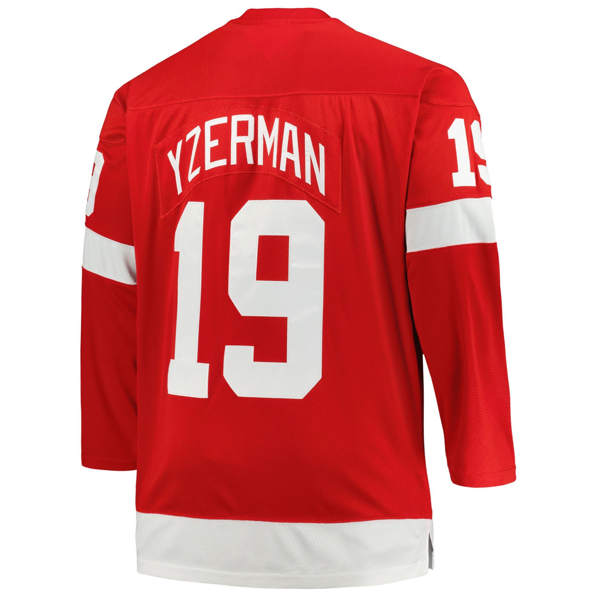 Detroit Red Wings Steve Yzerman Mitchell Ness Red Big Tall Captain Patch Blue Line Player NHL Jersey Men's
