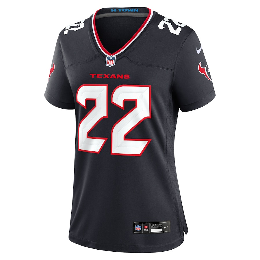 Cam Akers 22 Houston Texans Team Game Navy NFL Jersey Women's