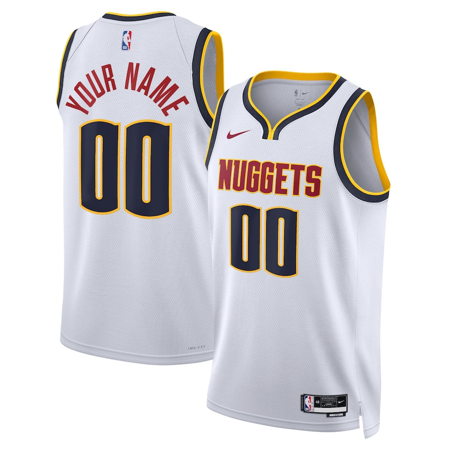 Denver Nuggets 2023/24 Association Swingman Custom White NBA Jersey Men's
