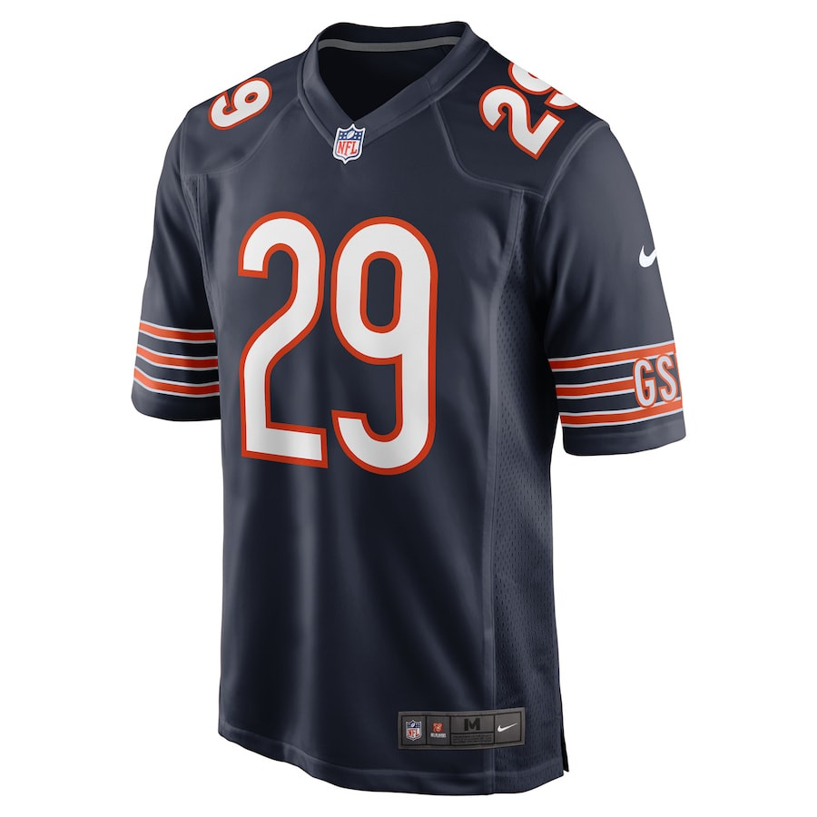 Tyrique Stevenson 29 Chicago Bears Game Navy NFL Jersey Men's
