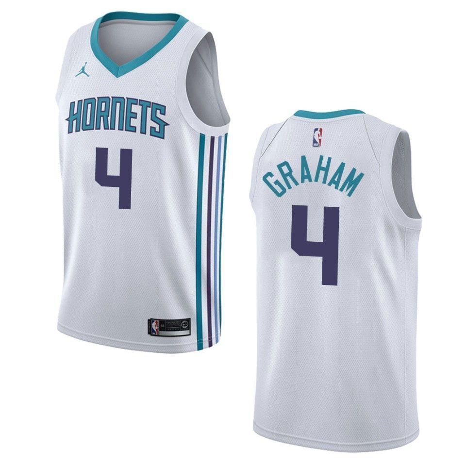 Charlotte Hornets 4 Devonte' Graham Association Swingman White NBA Jersey Men's
