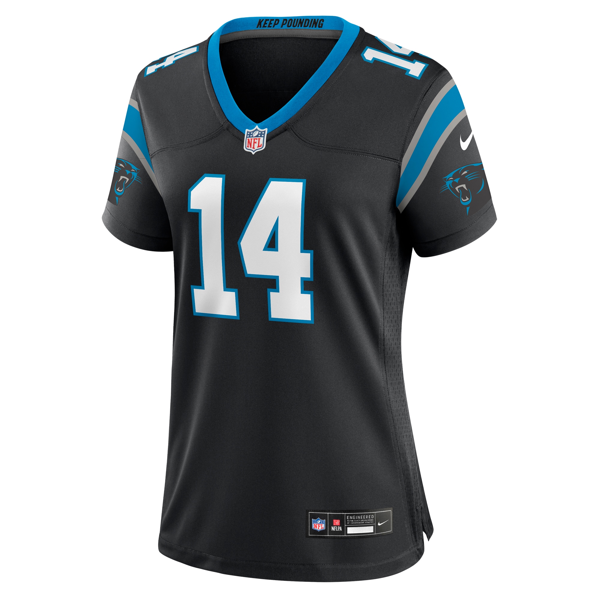 Carolina Panthers Andy Dalton Black Team Game NFL Jersey Women's