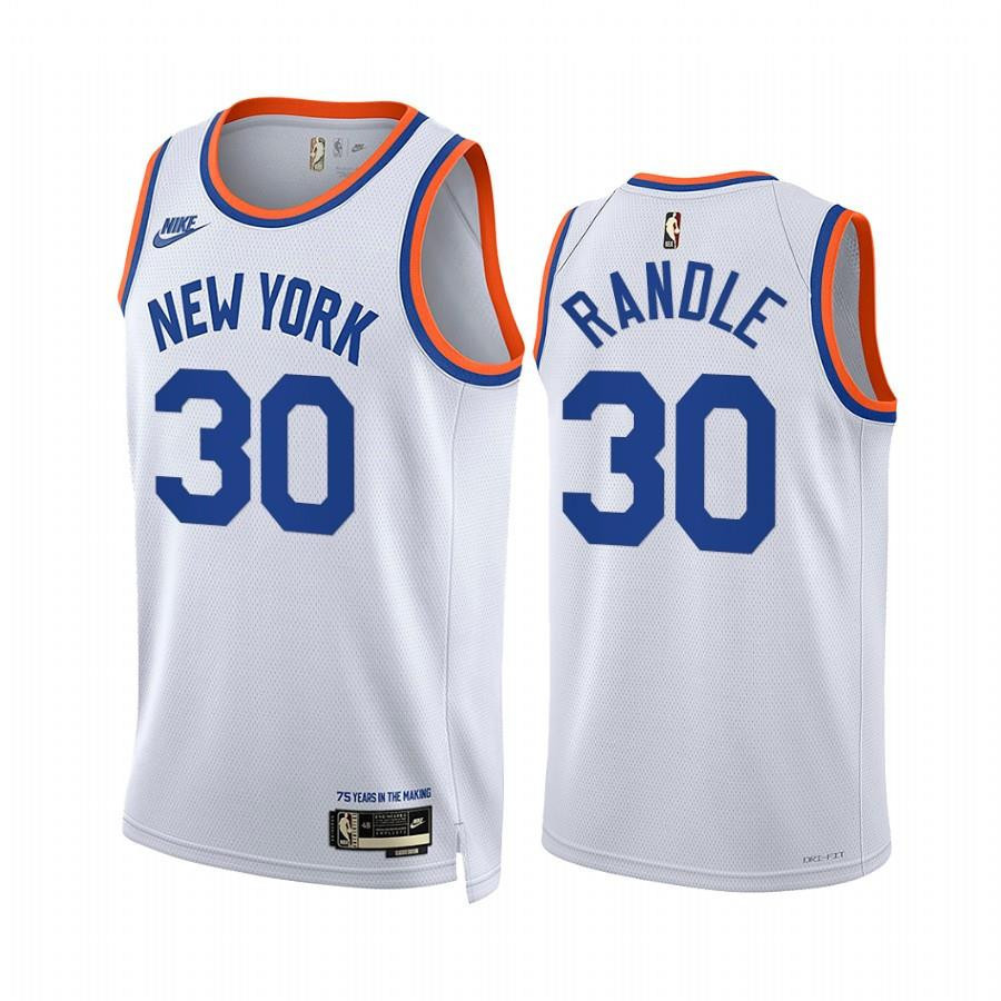 New York Knicks Julius Randle 3 White Year Zero Classic Edition NBA Jersey Men's