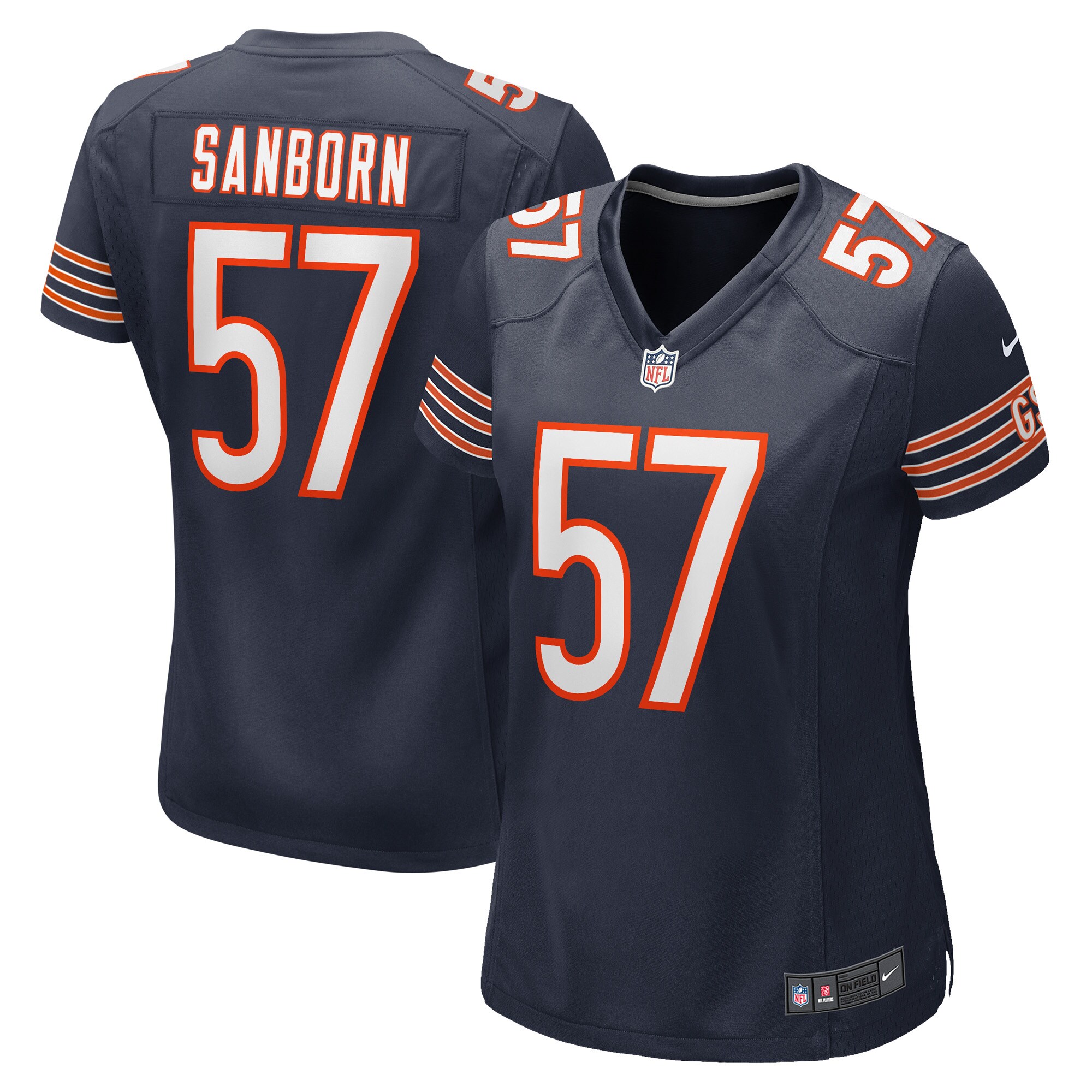 Chicago Bears Jack Sanborn Navy Game Player NFL Jersey Women's