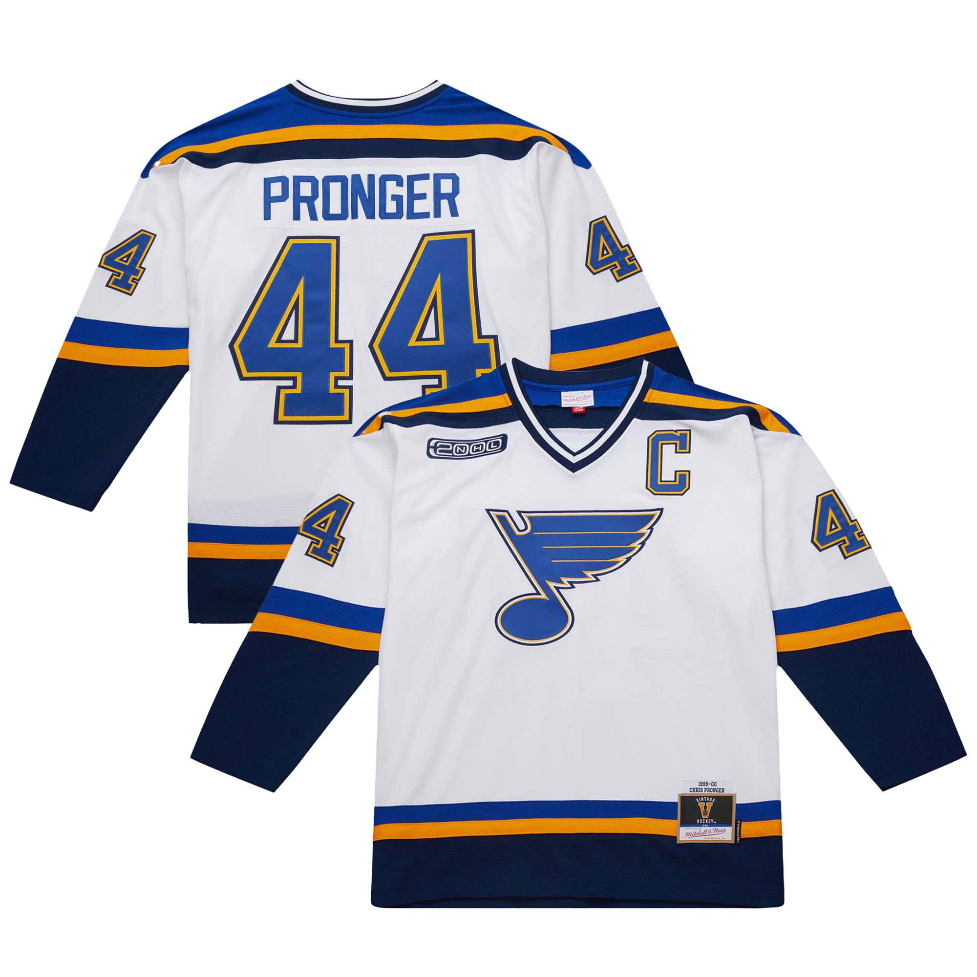 St. Louis Blues Chris Pronger White 1999-00 Power Play NHL Jersey Men's