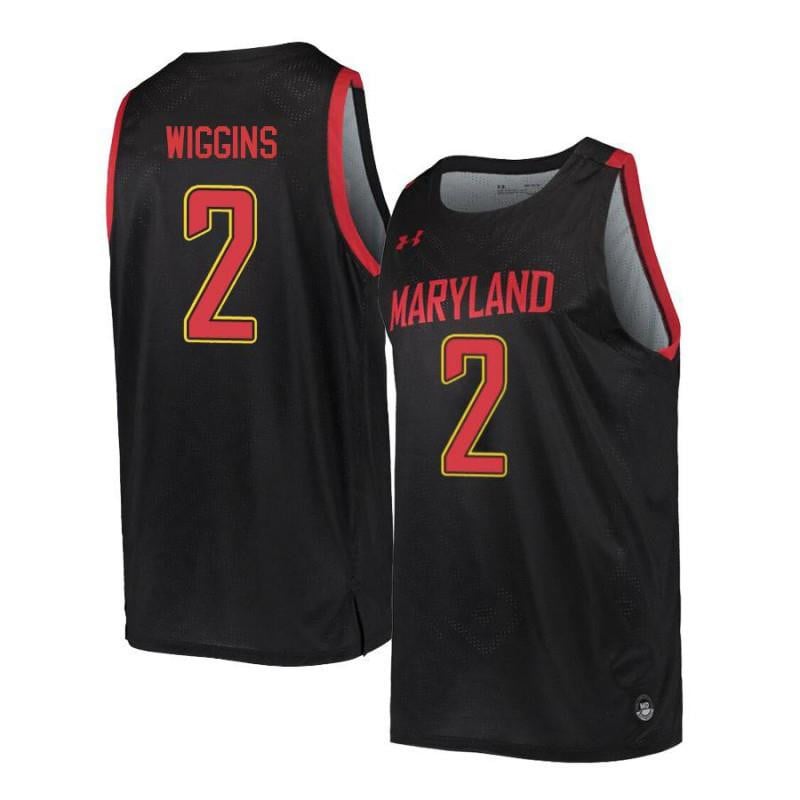 Under Armour 2 Aaron Wiggins Black Retro Maryland Terrapins NCAA Jersey Men's