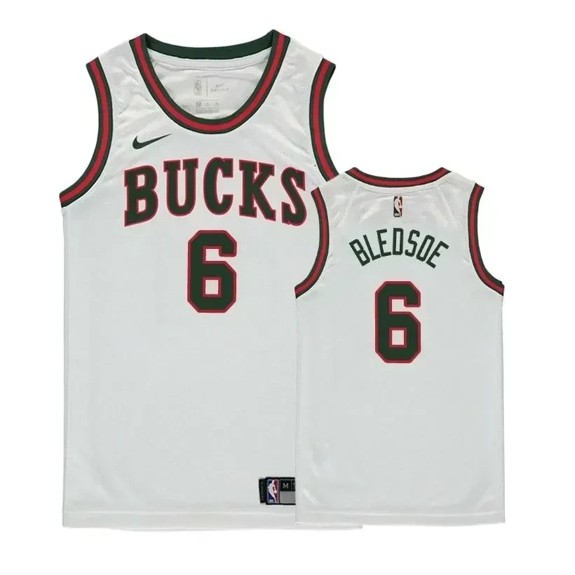 Bucks Eric Bledsoe 6 Classic Editio White NBA Jersey Youth