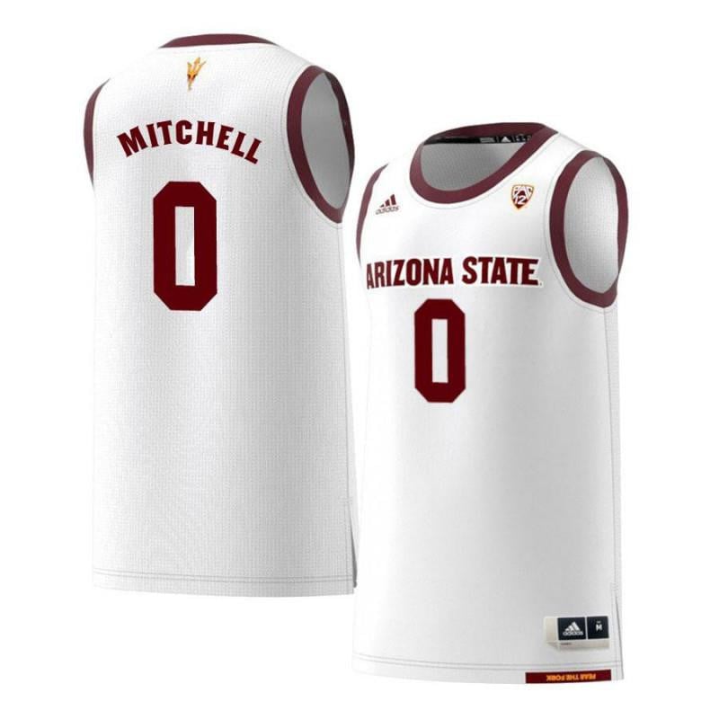 0 Mickey Mitchel White Retro Arizona State Sun Devils NCAA Jersey Men's