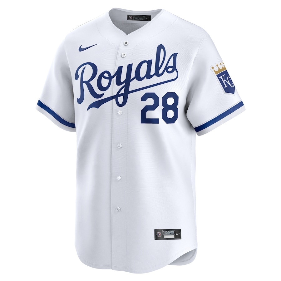 Kyle Isbel 28 Kansas City Royals Home Limited Player White MLB Jersey Men's