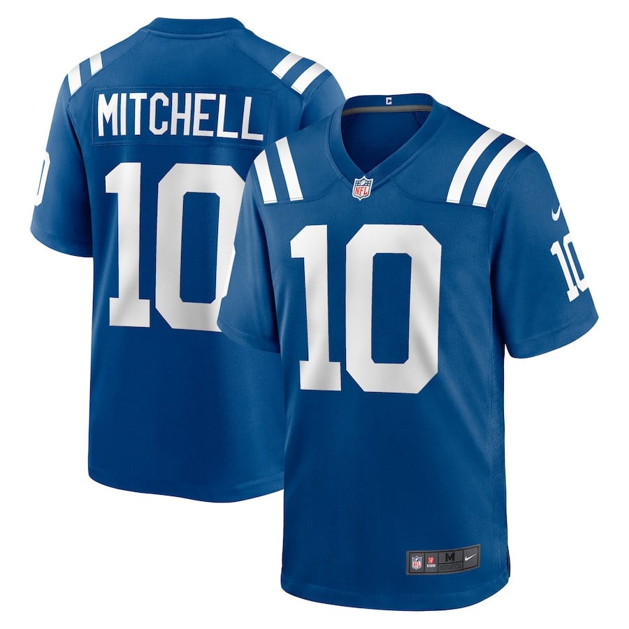 Adonai Mitchell 10 Indianapolis Colts Game Royal NFL Jersey Men's