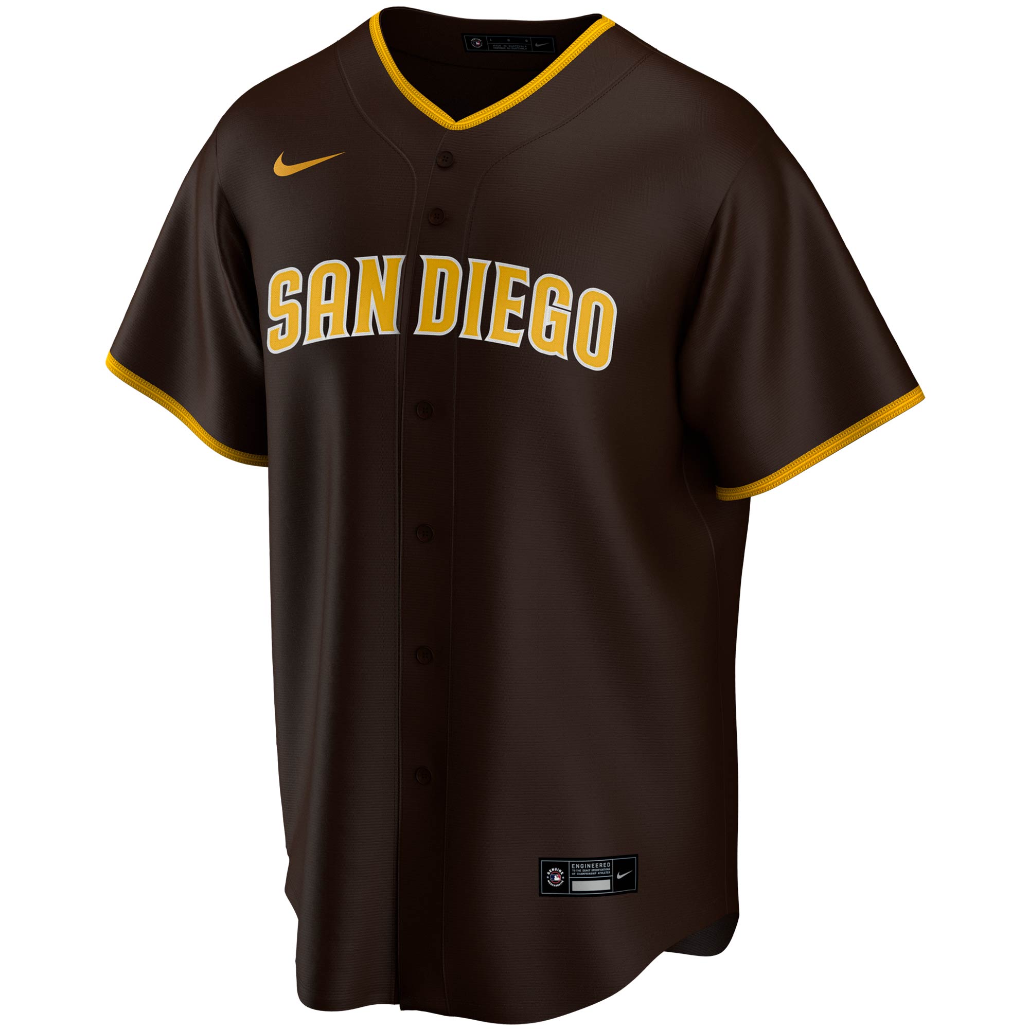 San Diego Padres Manny Machado Brown Alternate Player MLB Jersey Men's