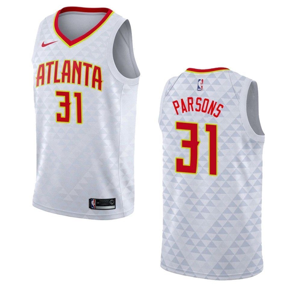 Atlanta Hawks 31 Chandler Parsons Association Swingman White NBA Jersey Men's