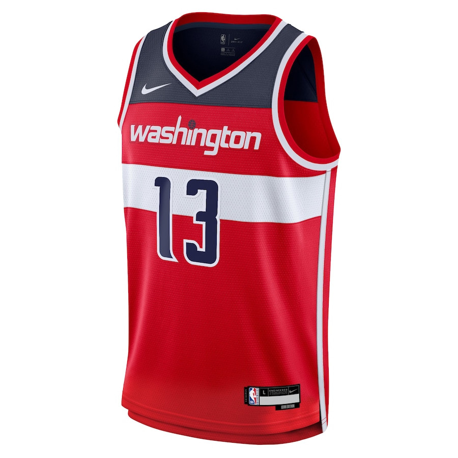 Jordan Poole 13 Washington Wizard Unisex Swingman Icon Edition Red NBA Jersey Unisex