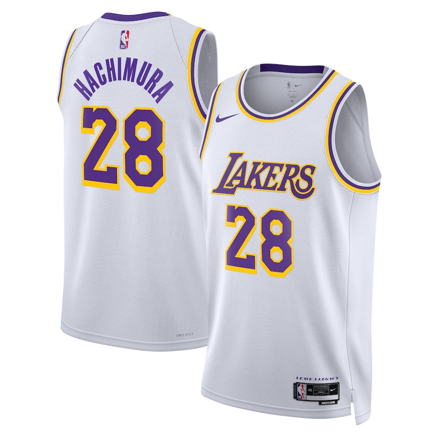 Rui Hachimura 28 Los Angeles Lakers Unisex Swingman Association Editio White NBA Jersey Unisex