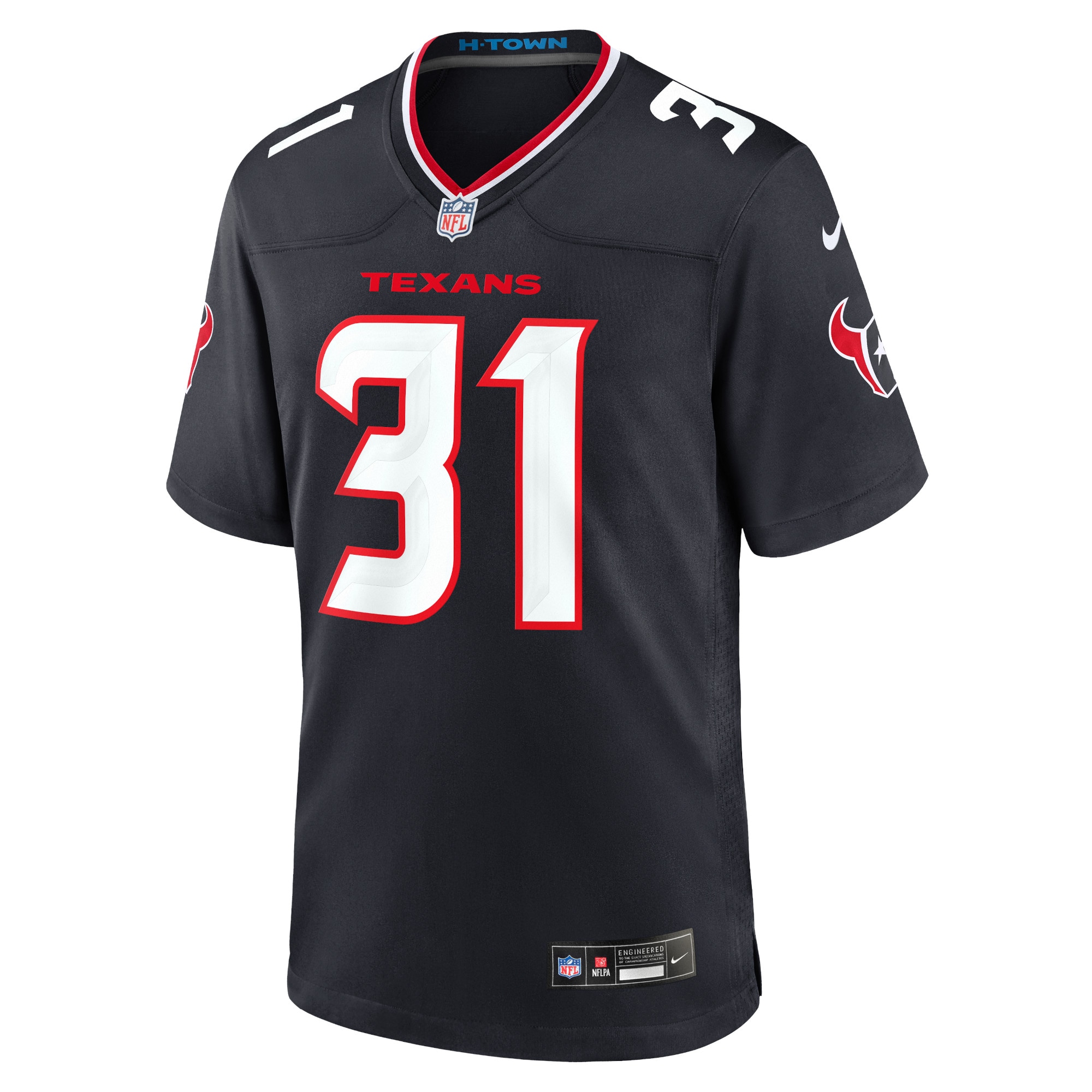 Houston Texans Dameon Pierce Navy Game NFL Jersey Men's