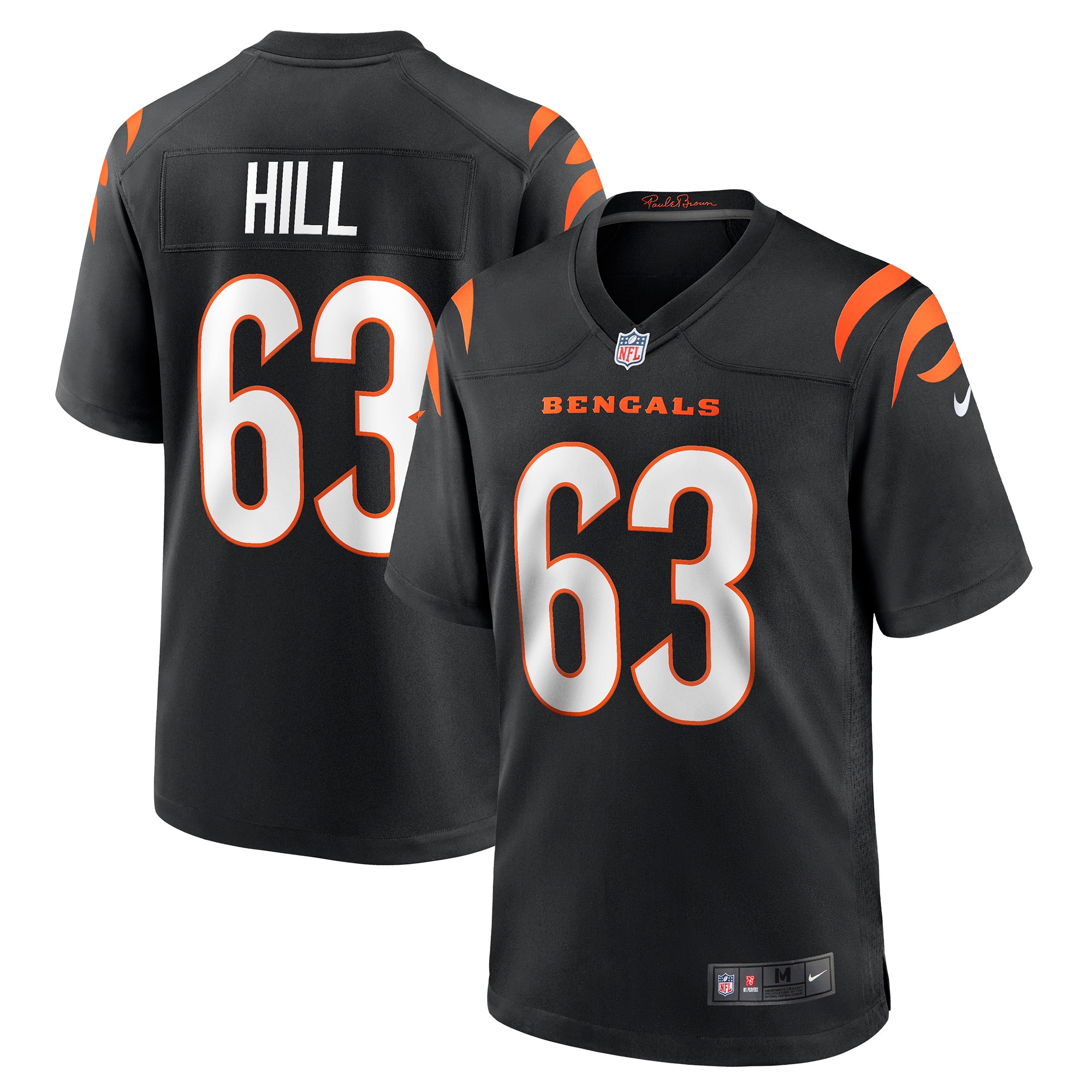 Cincinnati Bengals Trey Hill Black Game NFL Jersey Men's