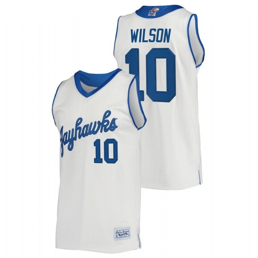 Kansas Jayhawks Jalen Wilson 10 Cream Commemorative Classic College NCAA Jersey Men's