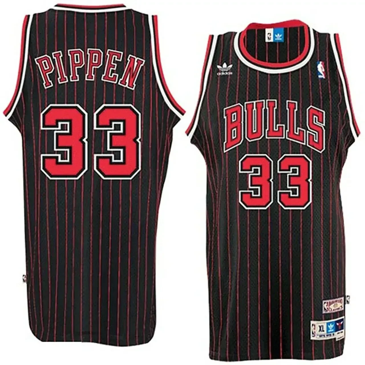 Scottie Pippen Chicago Bulls 33 Throwback Swingman Black NBA Jersey Men's