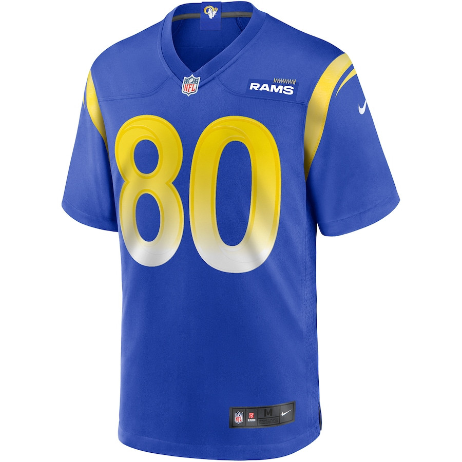 Isaac Bruce 80 Los Angeles Rams Game Retired Royal NFL Jersey Men's