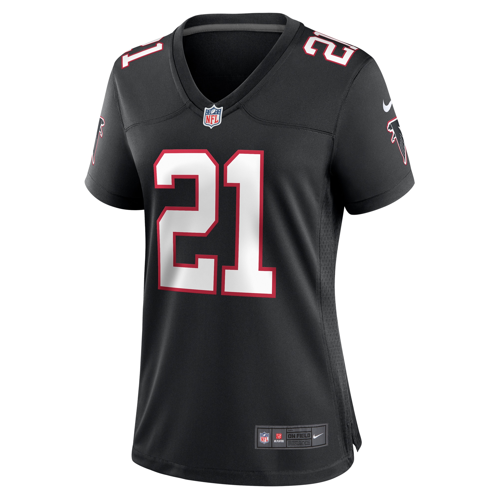 Atlanta Falcons Deion Sanders Black Alternate Retired Player Game NFL Jersey Women's