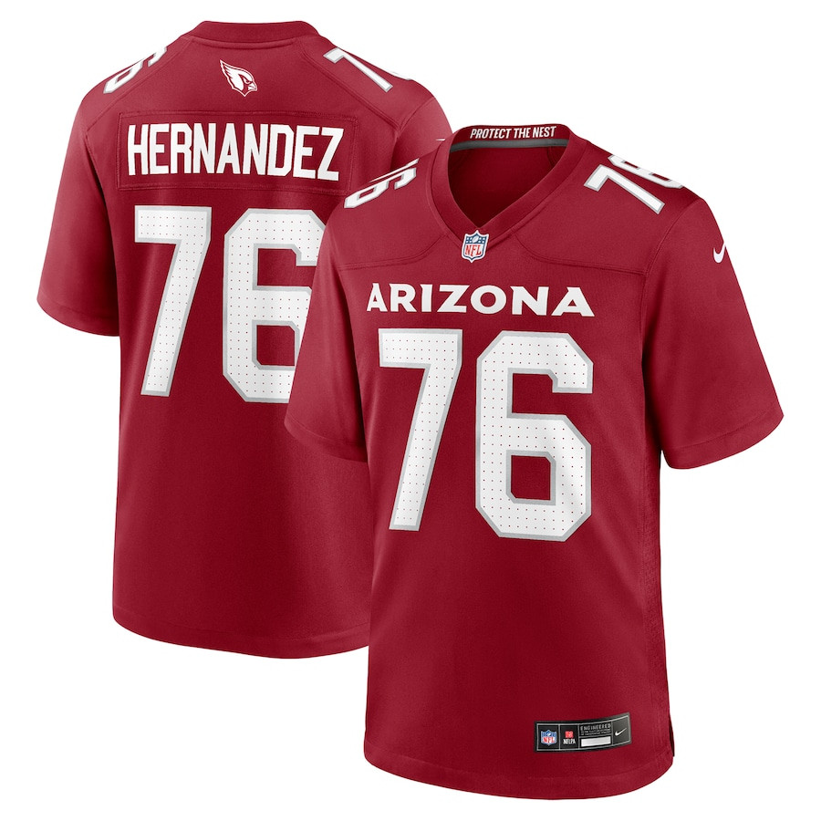 Will Hernandez 76 Arizona Cardinals Team Game Cardinal NFL Jersey Men's
