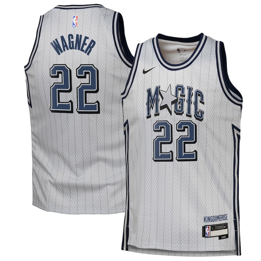 Franz Wagner 22 Orlando Magicc 2024/25 Swingman Playe City Edition Silver NBA Jersey Youth
