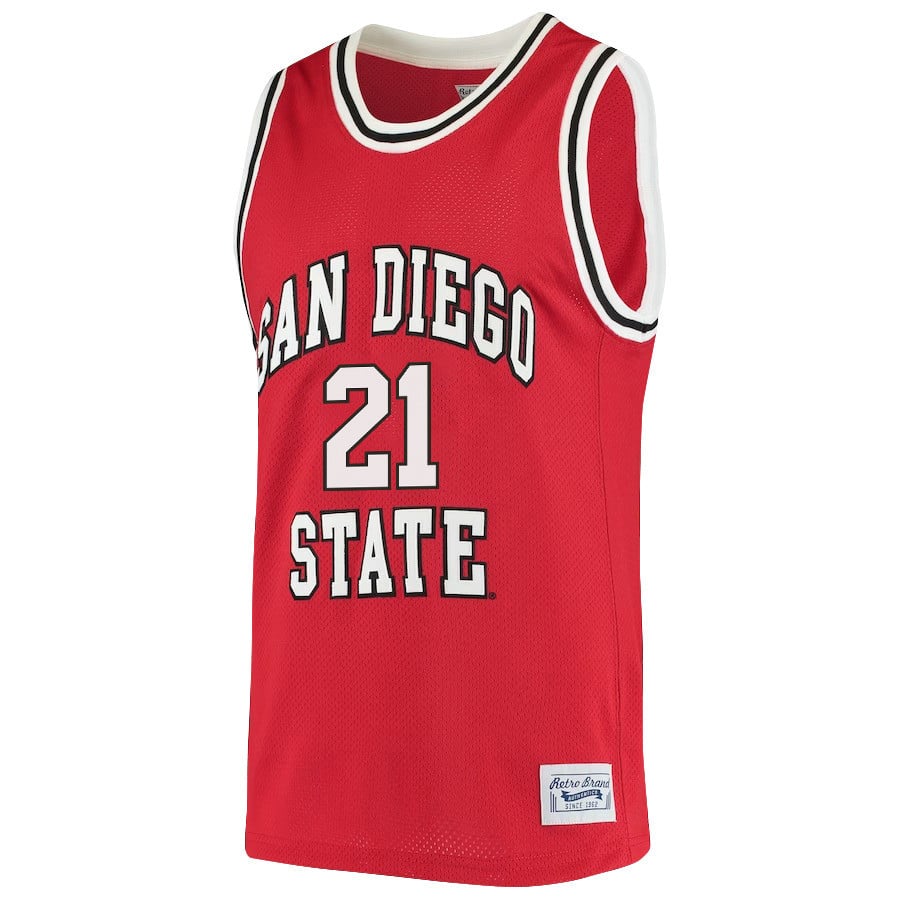 Miles Byrd 21 San Diego State Aztecs 2023- Red NCAA Jersey Men's