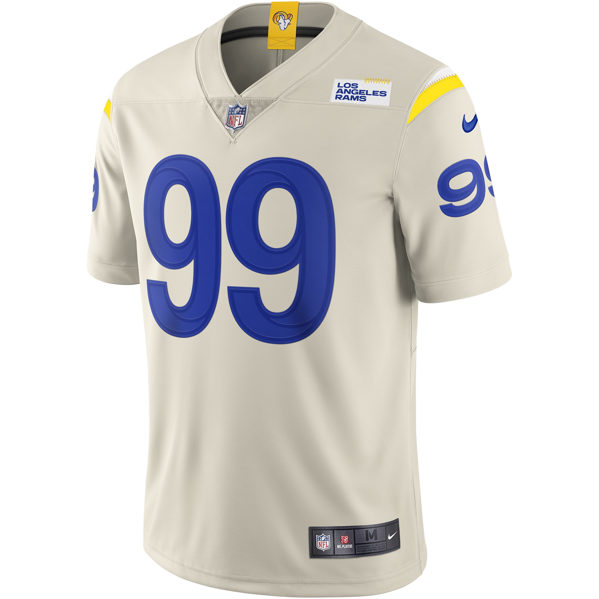Los Angeles Rams Aaron Donald Bone Vapor Limited NFL Jersey Men's
