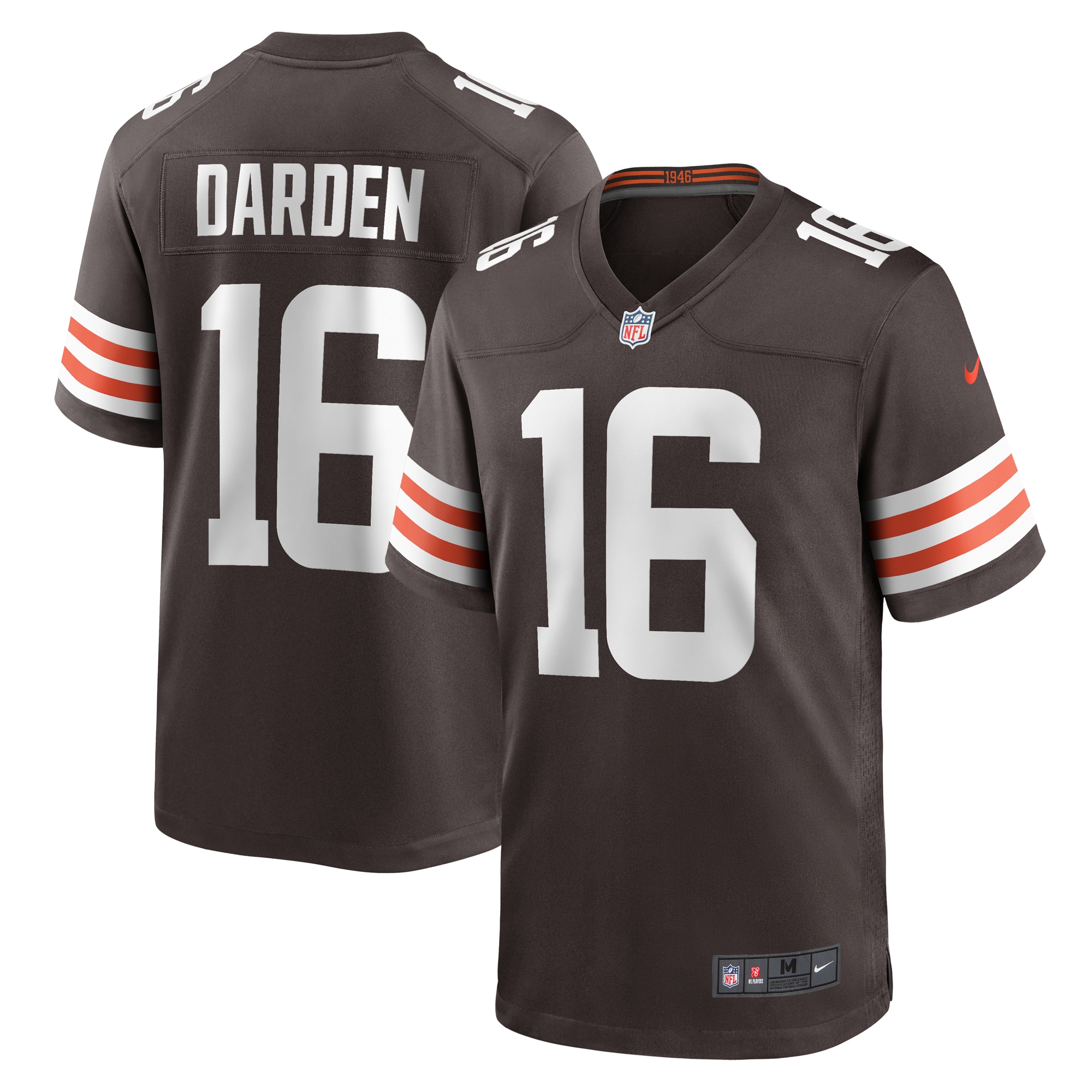 Cleveland Browns Jaelon Darden Brown Team Game NFL Jersey Men's